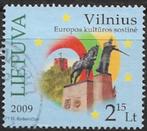 LITOUWEN 2,15 Lt. zegel Vilnius - Cultuurhoofdstad - 2009, Verzenden, Overige landen, Gestempeld