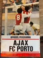 Programmaboekje Ajax Porto 1985-1986, Verzamelen, Ophalen of Verzenden, Gebruikt, Ajax, Boek of Tijdschrift