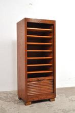 Vintage art deco archiefkast roldeurkast eiken jaren 30