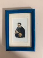Ingelijst relief bidprentje. Reliefprentje Sint Vincentius., Ophalen, Gebruikt, Kaart of Prent, Christendom | Katholiek