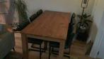 Teak bar tafel met 6 stoelen, Ophalen, Zo goed als nieuw, 4 tot 6 stoelen