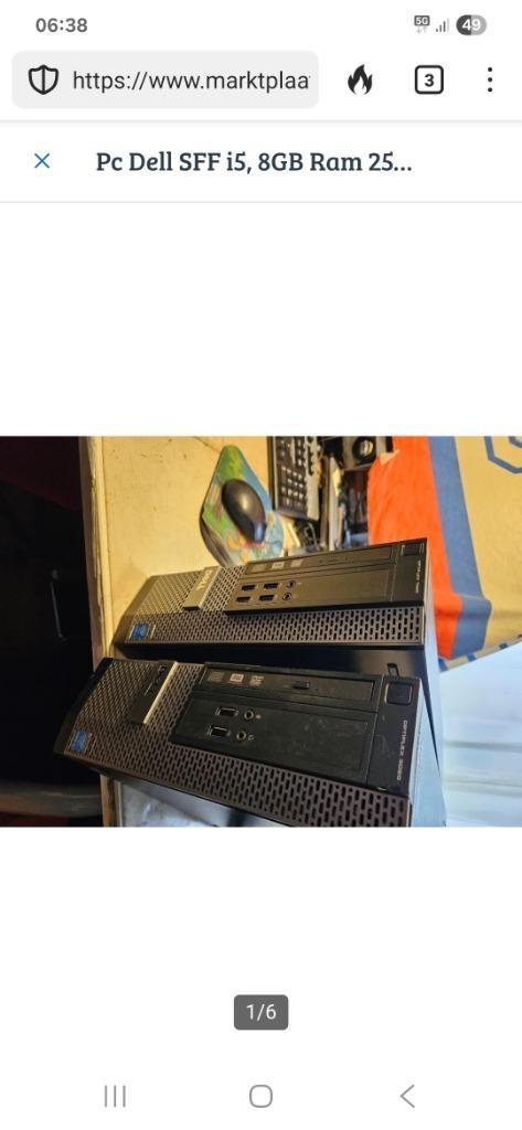 Dell SFF i5, 8GB Ram 256GB SSD Windows 11 64bit Pro, Computers en Software, Moederborden, Zo goed als nieuw, DDR3, Ophalen of Verzenden