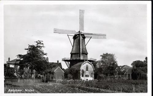 (NH001) Ansichtkaart Aalsmeer molen De Leeuw 1949, Verzamelen, Ansichtkaarten | Nederland, Ongelopen, Noord-Holland, 1940 tot 1960