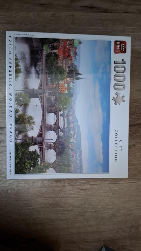 King City Collection Legpuzzel Praag 1000 stukjes, Ophalen of Verzenden, 500 t/m 1500 stukjes, Nieuw, Legpuzzel