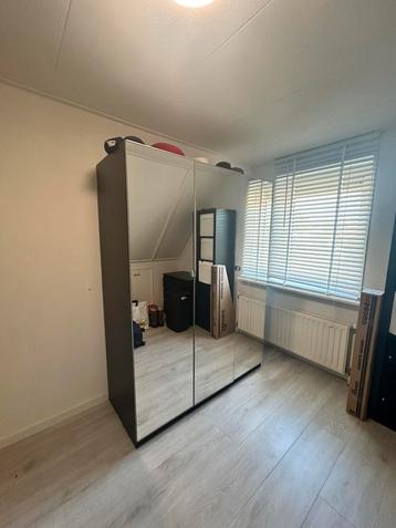 PAX kledingkast met spiegels zwart 150x60x201 beschikbaar voor biedingen