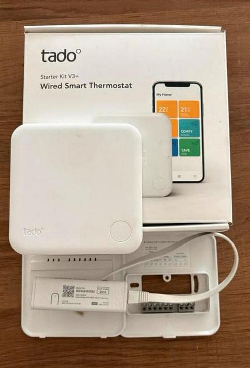 Tado Starter Kit V3+ Wired / thermostaat Internet Bridge, Doe-het-zelf en Verbouw, Thermostaten, Zo goed als nieuw, Slimme thermostaat