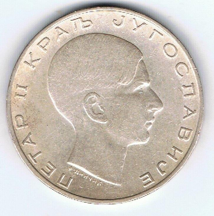 23-260 Yugoslavie 50 dinar 1938, Postzegels en Munten, Munten | Europa | Niet-Euromunten, Losse munt, Joegoslavië, Zilver, Verzenden