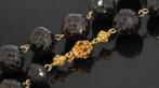 Granaat robuuste antieke ketting fraai 14k gouden slot dames, Ophalen of Verzenden, Goud, Ketting, Met edelsteen