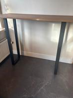 Stalen poten statafel / bartafel, Huis en Inrichting, Ophalen, Zo goed als nieuw, 25 tot 50 cm, Rechthoekig