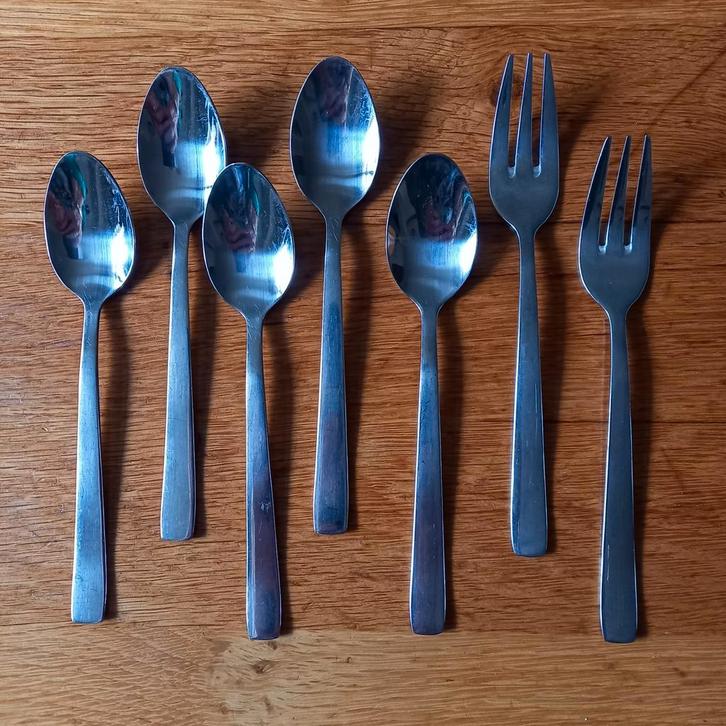Lepeltjes en vorkjes DE, Huis en Inrichting, Keuken | Bestek, Rvs of Chroom, Ophalen of Verzenden
