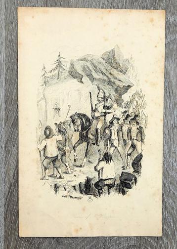 Gravure ets Rescue of Mrs Hamper - John Leech beschikbaar voor biedingen