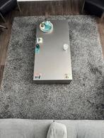Roestvrij stalen salontafel RVS (140x70x35), Ophalen, Gebruikt, 100 tot 150 cm, 50 tot 100 cm