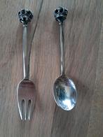 Zilveren Sardine Vorkje & Lepeltje, Antiek en Kunst, Antiek | Bestek, Ophalen of Verzenden