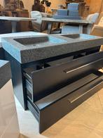 Badmeubel 120 cm met natuurstenen wasbak €2200 voor €700 NEW, Huis en Inrichting, Badkamer | Badkamermeubels, 100 tot 150 cm, Nieuw