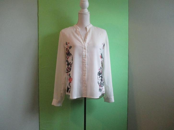 DESIGUAL blouse maat M, Kleding | Dames, Blouses en Tunieken, Zo goed als nieuw, Maat 38/40 (M), Wit, Verzenden
