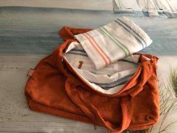 Strandtas Badstof met extra grote Hamandoek 1,80 x 1,80 cm beschikbaar voor biedingen