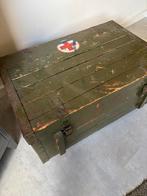 Vintage legerkist groen, Huis en Inrichting, Woonaccessoires | Kisten, Ophalen, Zo goed als nieuw, 50 tot 100 cm, Minder dan 50 cm