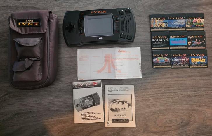 Atari Lynx II, complete set met 10spellen, tas & handleiding, Spelcomputers en Games, Games | Atari, Zo goed als nieuw, Overige genres