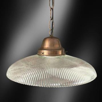 Antieke Holophane Hanglamp XXL beschikbaar voor biedingen