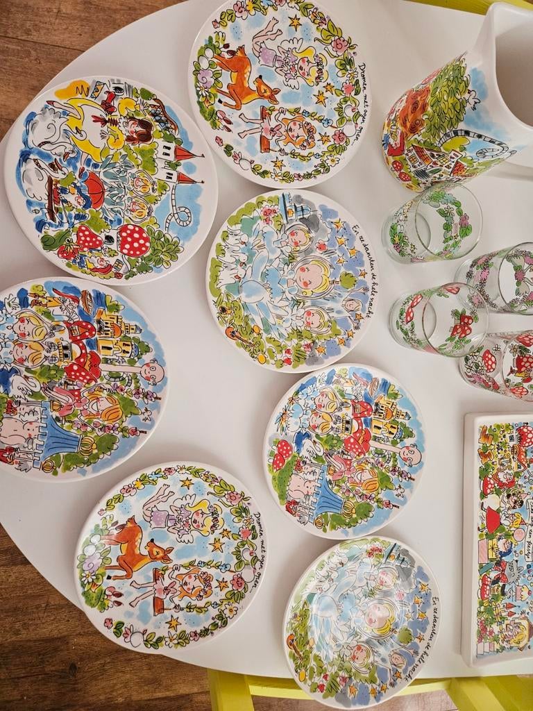 Efteling Blond servies, Huis en Inrichting, Keuken | Servies, Gebruikt, Bord(en), Blond Amsterdam, Aardewerk, Ophalen of Verzenden