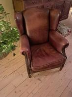 Schapenleren oorfauteuil/oorstoel/Engelse fauteuil, Huis en Inrichting, Fauteuils, Ophalen, Gebruikt, 75 tot 100 cm, Engelse stijl
