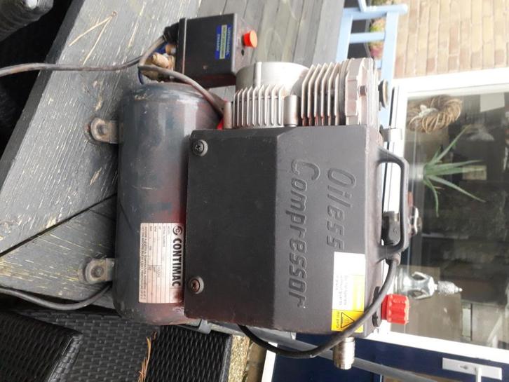 Compressor Contimac  8 bar, Doe-het-zelf en Verbouw, Compressors, Gebruikt, Minder dan 25 liter, Minder dan 200 liter/min, Mobiel
