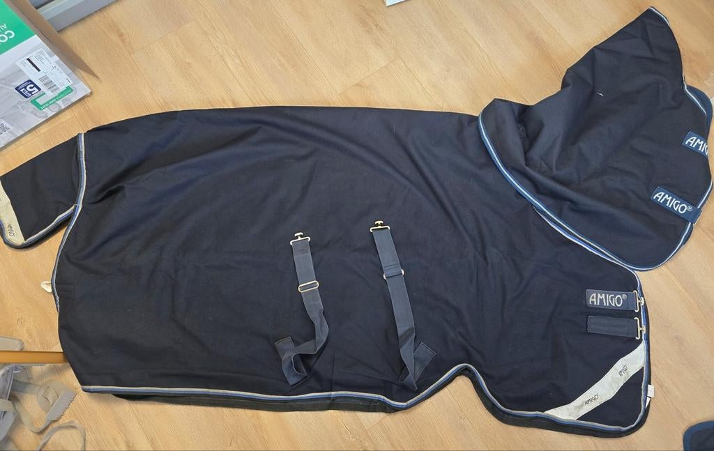 Horseware Amigo Brave regendeken 175, 5'9, 250 gram met hals, Dieren en Toebehoren, Ophalen, Zo goed als nieuw, Deken