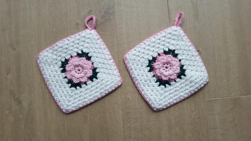 pannelappen set van 2 stuks, Huis en Inrichting, Keuken | Textiel, Nieuw, Overige typen, Roze, Ophalen of Verzenden