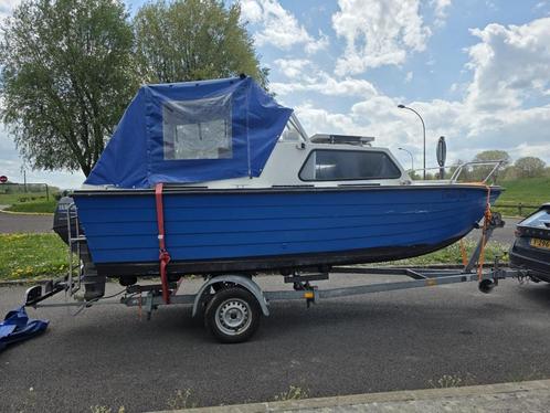 Boot Shetland 535, Watersport en Boten, Motorboten en Motorjachten, Gebruikt, Polyester, Tot 6 meter, Benzine, Buitenboordmotor