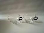 Art Deco Set van 2 Copier Leerdam bowlglaasjes theeglazen, Antiek en Kunst, Ophalen