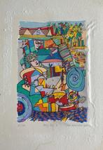 Zeefdruk Pim van Halem - Busy bus D, Antiek en Kunst, Kunst | Litho's en Zeefdrukken, Verzenden