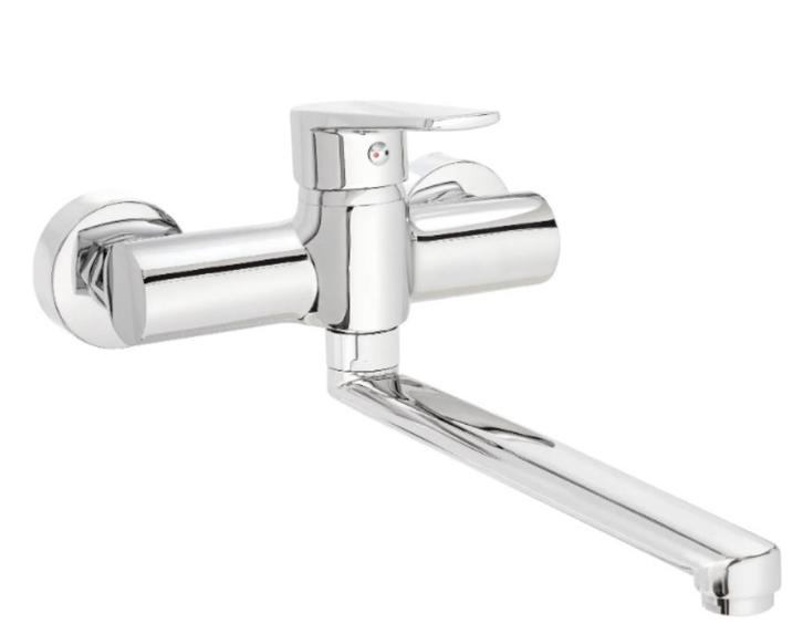 Keukenkraan wandkraan onderuitloop , Deante Tubo ,chroom, Huis en Inrichting, Keuken | Keukenbenodigdheden, Nieuw, Verzenden