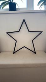 Decoratie ster zwart mat metaal, Ophalen, Zo goed als nieuw