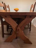 Eetkamertafel en 4 stoelen, Huis en Inrichting, Complete eetkamers, Ophalen, Zo goed als nieuw, Klassiek, 4 tot 6 stoelen