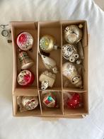 12 vintage glazen kerstballen, Ophalen of Verzenden