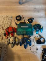 Nintendo 64 Clear Blue + 4 Controllers + 9 Games, Spelcomputers en Games, Games | Nintendo 64, Ophalen, Gebruikt, Racen en Vliegen