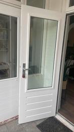 Witte Buitendeur - Zo goed als nieuw, Doe-het-zelf en Verbouw, Deuren en Horren, Ophalen, 80 tot 100 cm, 200 tot 215 cm, Hout