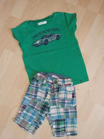 Super leuke set van Noppies korte broek en shirt maat 98 beschikbaar voor biedingen