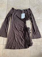 jurk - NA-KD Brown - mini dress maat S, Kleding | Dames, Jurken, Maat 38/40 (M), Bruin, Ophalen of Verzenden, Zo goed als nieuw