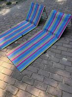 2 strand matjes met rugleuning, Caravans en Kamperen, Ophalen, Zo goed als nieuw