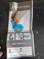 Mini monkey babydraagzak, Kinderen en Baby's, Babydragers en Draagdoeken, Overige merken, Ophalen of Verzenden, Zo goed als nieuw