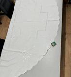 XL Tafelkleed + 8 servetten Kant Ovaal Floweral geborduurd, Nieuw, Ophalen of Verzenden, A, Ovaal
