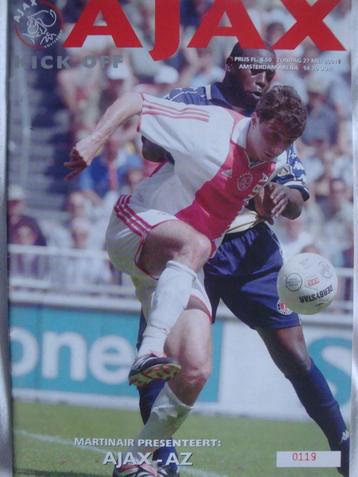 Ajax - AZ programmaboekje seizoen 2001 nr. 17. beschikbaar voor biedingen