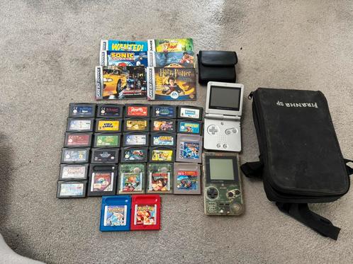 Gameboy / game boy spellen / zolderschoonmaak, Spelcomputers en Games, Spelcomputers | Nintendo Game Boy, Zo goed als nieuw, Game Boy Advance SP