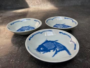 Set (3 stuks) chinese koi karper schaaltjes beschikbaar voor biedingen