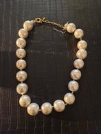 Antieke Vintage Parel Ketting groot formaat parels., Ophalen, Overige materialen, Ketting, Verguld