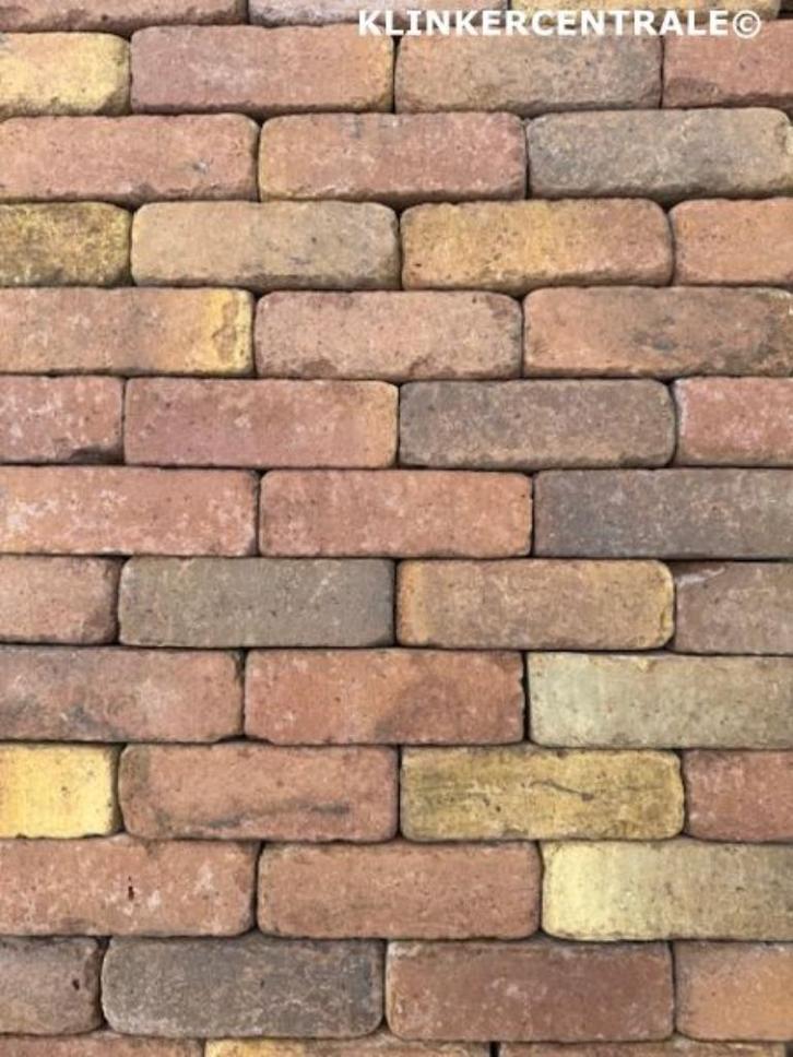 40m2 gemêleerd gebakken klinkers dikformaat, 7 duimers, Tuin en Terras, Tegels en Klinkers, Gebruikt, Klinkers, Keramiek, 10 m² of meer