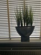Chromen Bloempot met Kunstplantjes, Huis en Inrichting, Ophalen, Overige materialen, Overige kleuren, Zo goed als nieuw