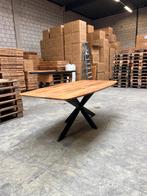 Deens ovale eettafel 220x100cm mango incl. spinpoot, Ophalen, 50 tot 100 cm, Vijf personen of meer, Ovaal