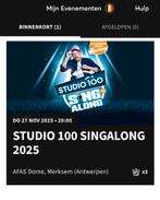 3x Studio100 Singalong 2025 Antwerpen, Tickets en Kaartjes, Evenementen en Festivals, Drie personen of meer